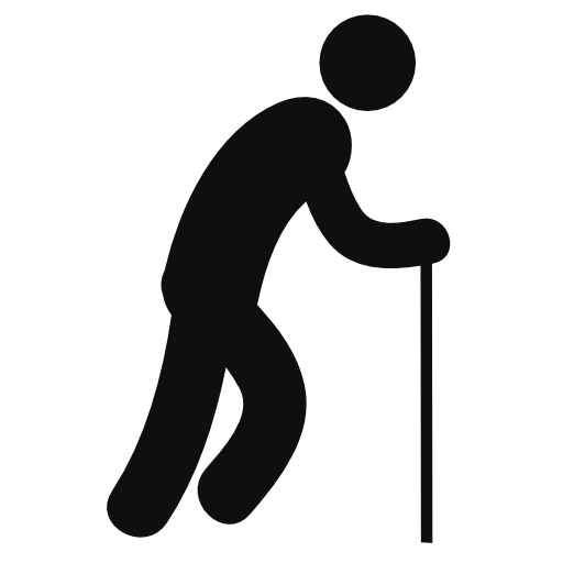 512x512 Old Man With Cane Free Vector Icons Designed