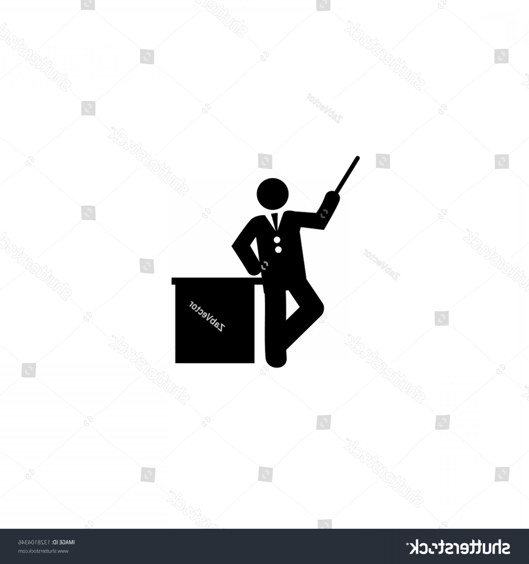 1800x1920 Teacher Teaching Stick Icon Vector Graphic Wallkeeper
