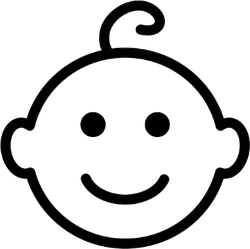 250x249 Baby Vector Line Icon Sticker