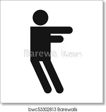 362x382 Stick Figure Stickman Icon Pictogram Simple, Art Print Barewalls