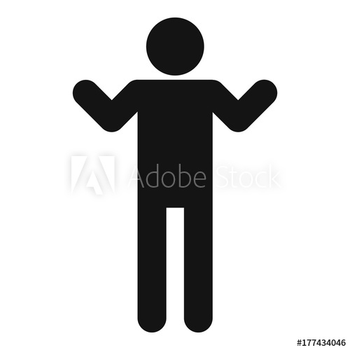 500x500 Stick Figure Stickman Icon Pictogram Vector Simple