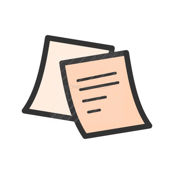 600x600 Sticky Notes Line Filled Icon