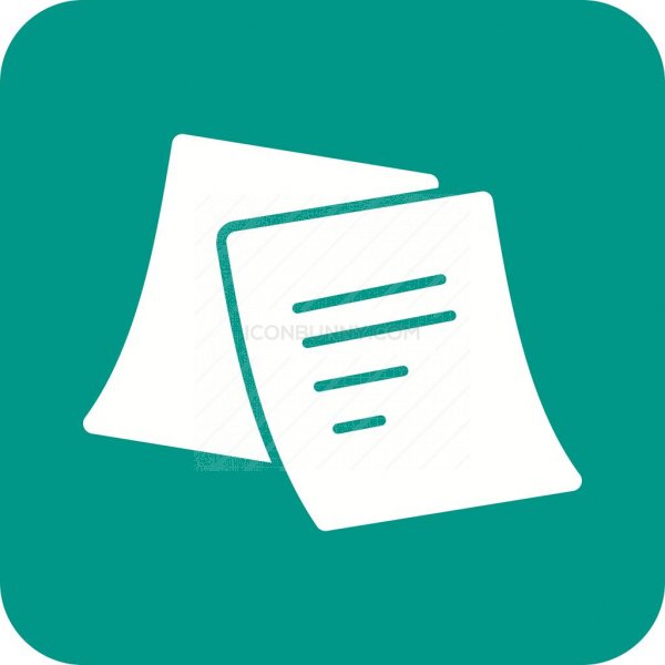 600x600 Sticky Notes Flat Round Corner Icon