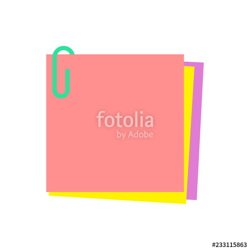 500x500 Colorful Sticky Note Icon Vector Stock Image And Royalty Free