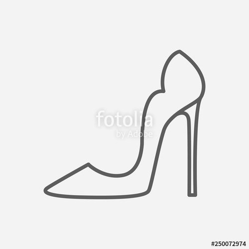 500x500 Stiletto Icon Line Symbol Isolated Vector Illustration Of Icon