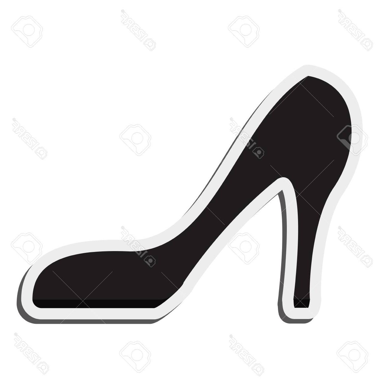 1300x1300 Unique Flat Design Stiletto Shoe Icon Vector Illustration Cdr