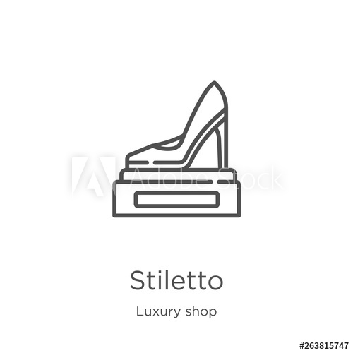 500x500 Stiletto Icon Vector From Luxury Shop Collection Thin Line