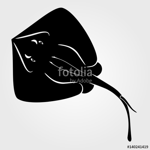 Stingray Icon Isolated On White Background Stock Image 500x500 Stingray Icon Isolated On White Background Stock Image