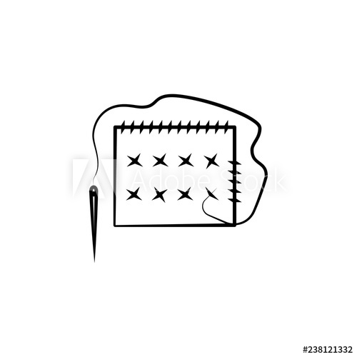 500x500 Stitch, Cross Stitch Icon Element Of Art And Craft Icon Thin