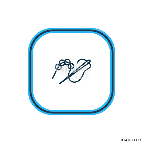 500x500 Vector Illustration Of Beading Icon Line Beautiful Lifestyle