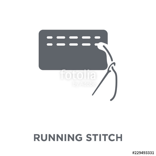 500x500 Running Stitch Icon From Sew Collection Stock Image And Royalty