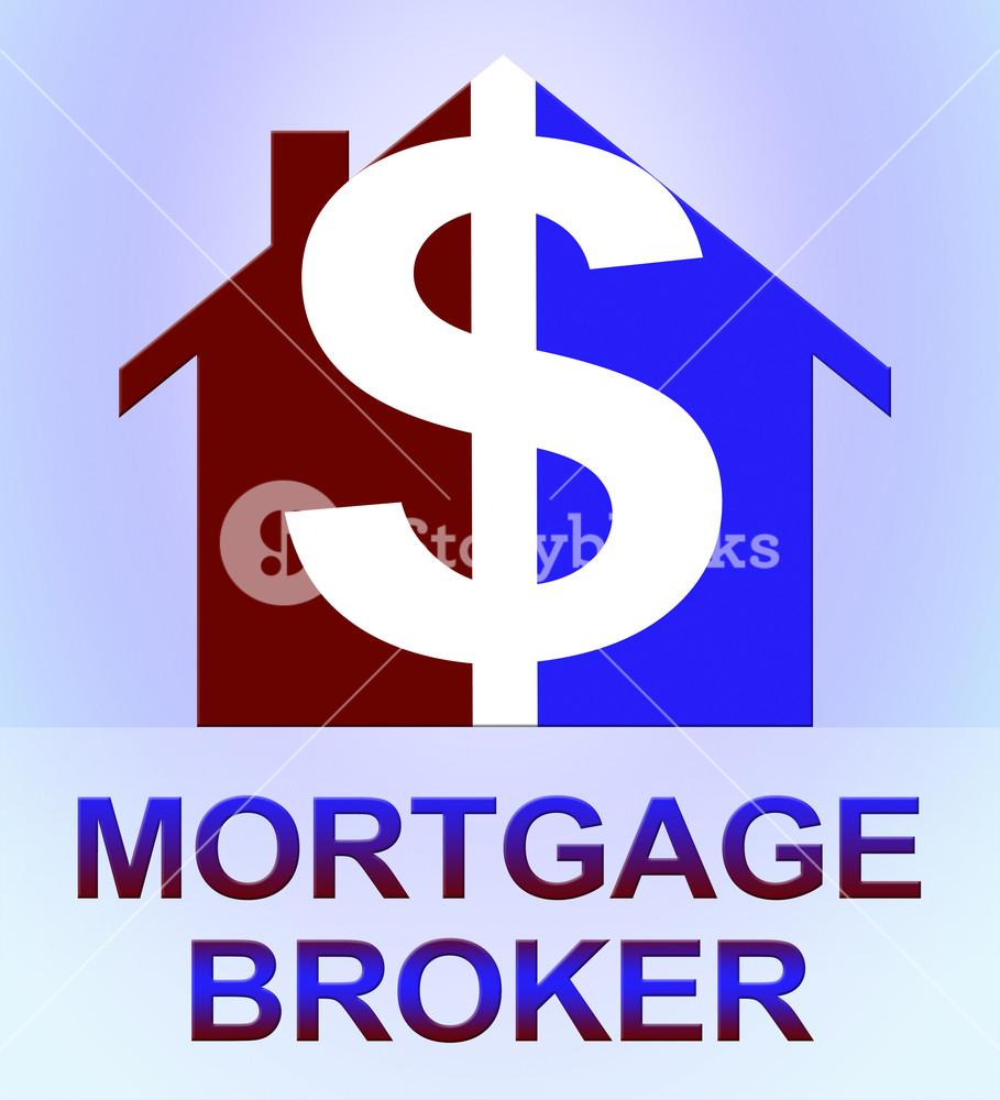 909x1000 Mortgage Broker Dollar Icon Means Home Loan Illustration