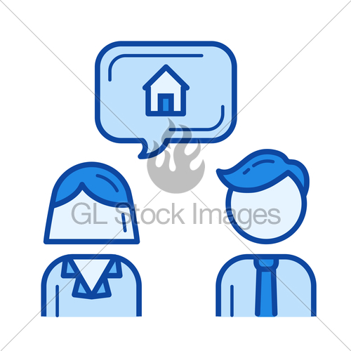 500x500 Mortgage Broker Line Icon Gl Stock Images