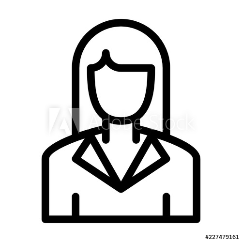 500x500 Women Agent Real Estate Agency Service Broker Vector Icon