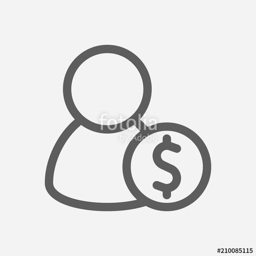 500x500 Broker Icon Line Symbol Isolated Vector Illustration Of Icon Sign