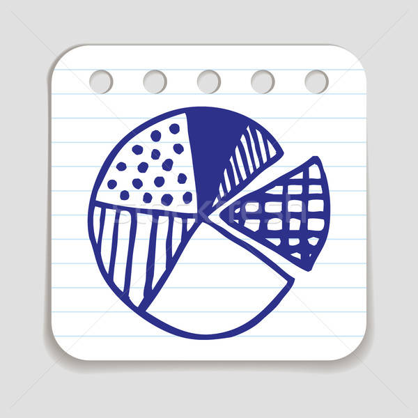 600x600 Doodle Pie Chart Icon Vector Illustration Pakete