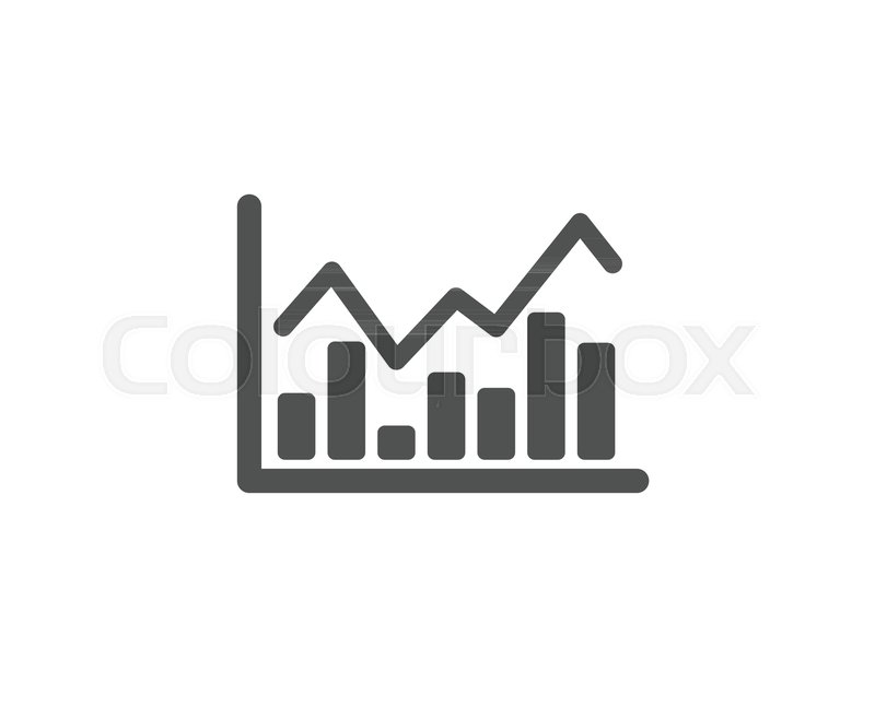 800x647 Financial Chart Simple Icon Economic Stock Vector Colourbox