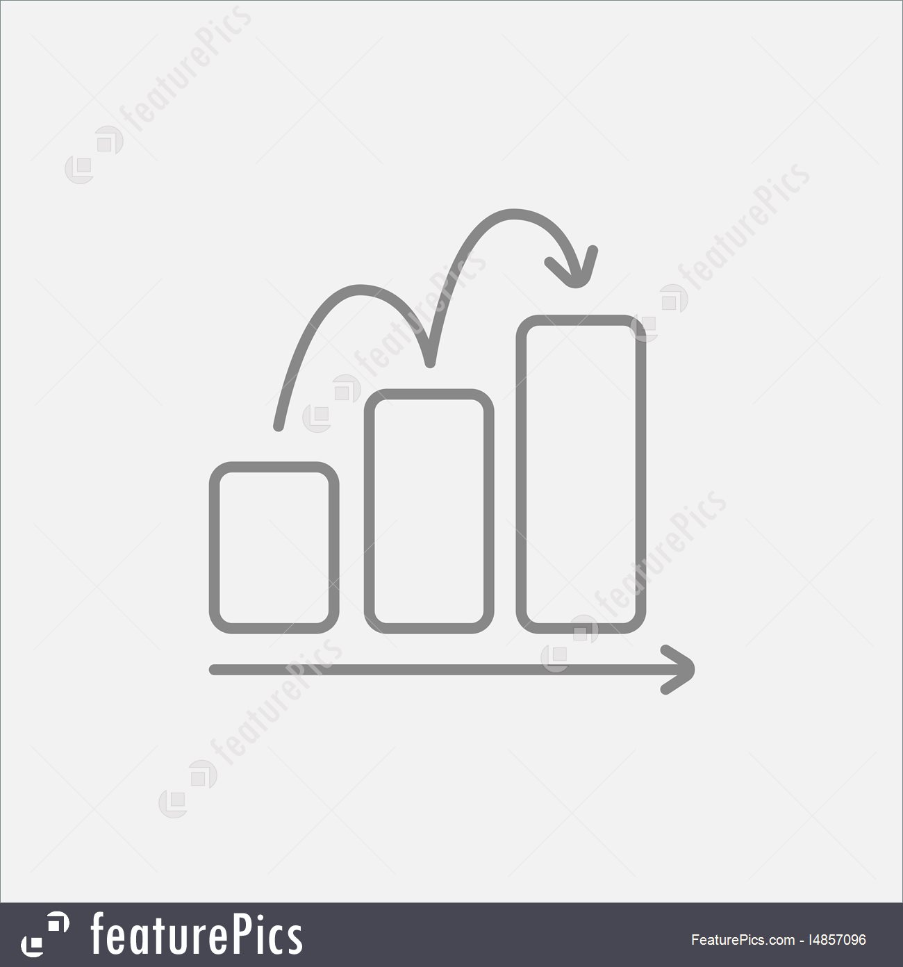 1300x1392 Bar Chart Upward Line Icon Stock Illustration