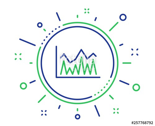 500x405 Line Chart Icon Financial Growth Graph Sign Stock Exchange