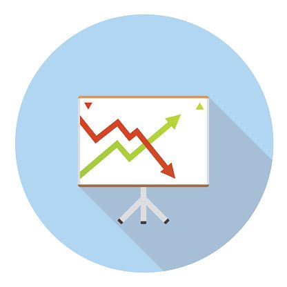 416x416 Stock Chart Board Flat Icon Premium Clipart