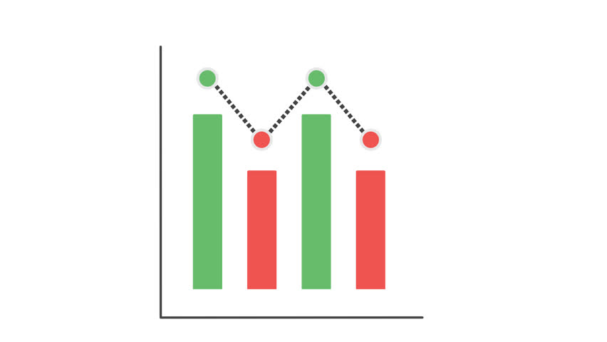 852x480 Beautifully Animated Chart Icon Impress Stock Footage Video