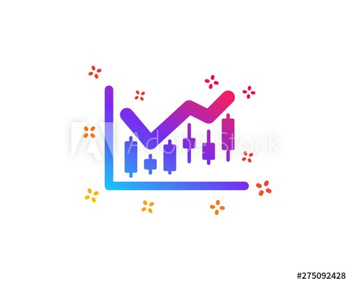 500x405 Candlestick Chart Icon Financial Graph Sign Stock Exchange