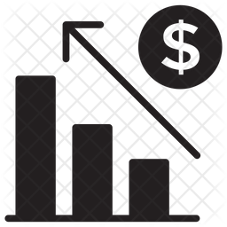 256x256 Stock Market Icon Of Glyph Style