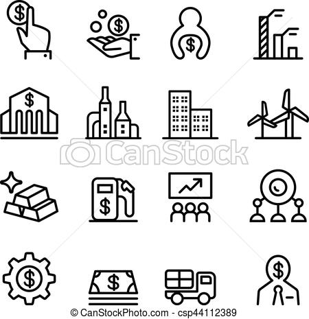 450x465 Stock Market Stock Exchange Icon In Thin Line Style