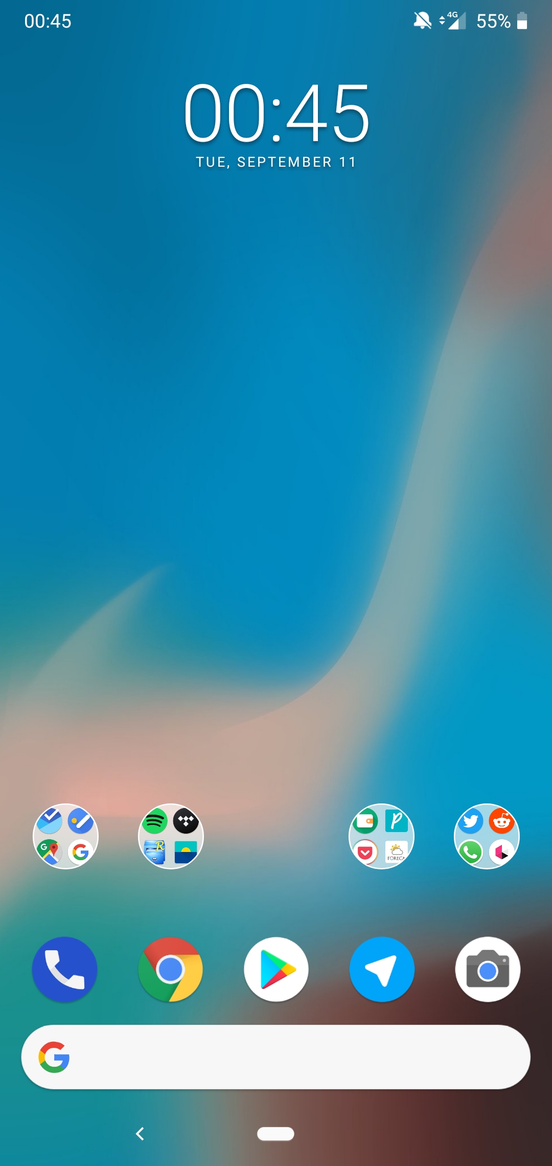 1080x2280 Homescreen With Open Beta Nova Launcher With Stock Icons