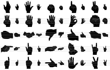 440x281 Black Hand Icon Pack