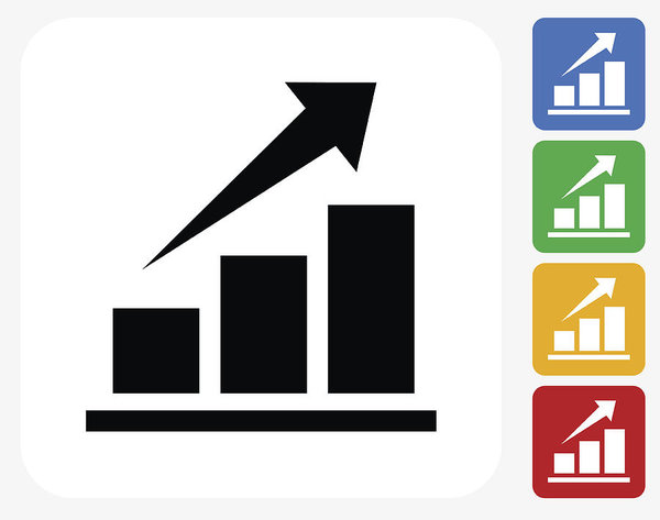 600x473 Stock Market Icon Flat Graphic Design Art Print