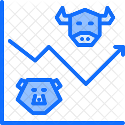 256x256 Stock Market Icon Of Colored Outline Style
