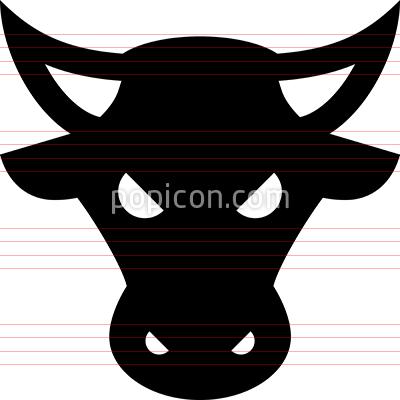 400x400 Bull Head Bullish Stock Market Icon