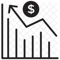 256x256 Stock Market Icon Of Glyph Style