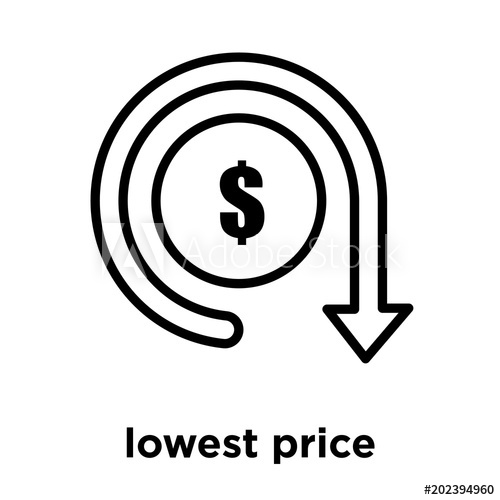 500x500 Lowest Price Icon Isolated On White Background