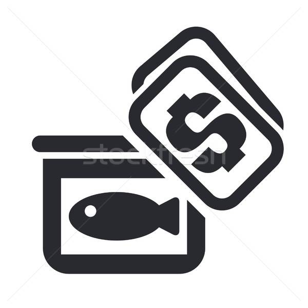 600x600 Fish Price Icon Vector Illustration Myvector