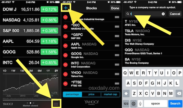 620x367 How To Add Edit Stocks Shown On Notification Center Of Iphone