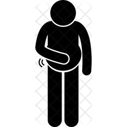 256x256 Stomach Ache Icon Of Glyph Style