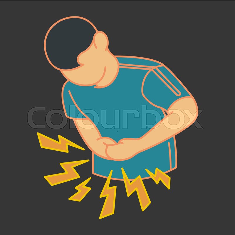 800x800 Stomachache Pain Logo Vector Icon Stock Vector Colourbox