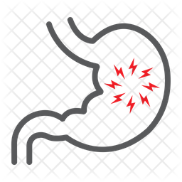 256x256 Stomach Icon Of Line Style