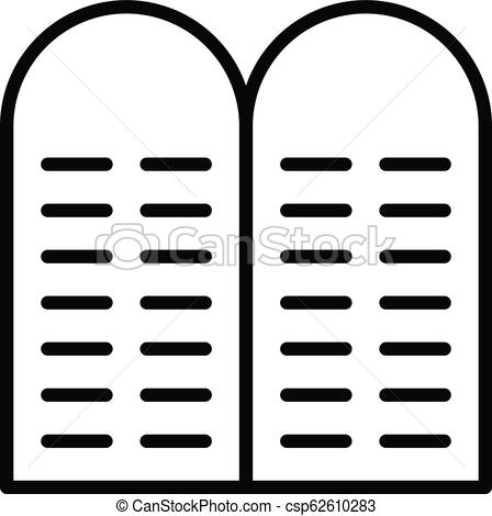 448x470 Jewish Stone Icon, Outline Style Jewish Stone Icon Outline