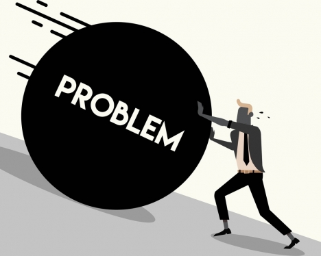 468x374 Problem Background Man Pushing Stone Icon Cartoon Character