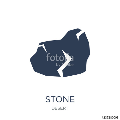 500x500 Stone Icon Trendy Flat Vector Stone Icon On White Background