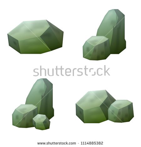 450x470 Vector Magic Stone Icon Set Isolated Elements On White Background