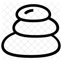 256x256 Hot Stone Icon Of Line Style