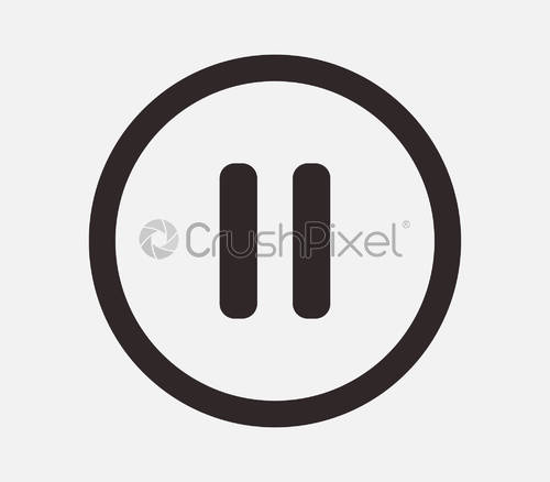 500x438 Stop Button Icon, Stock Vector Crushpixel