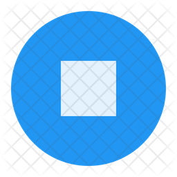 256x256 Stop Button Icon Of Rounded Style
