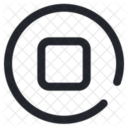 256x256 Stop Button Icon Of Line Style