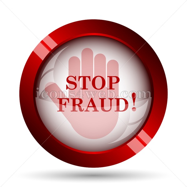 600x600 Stop Fraud Website Icon High Quality Web Button