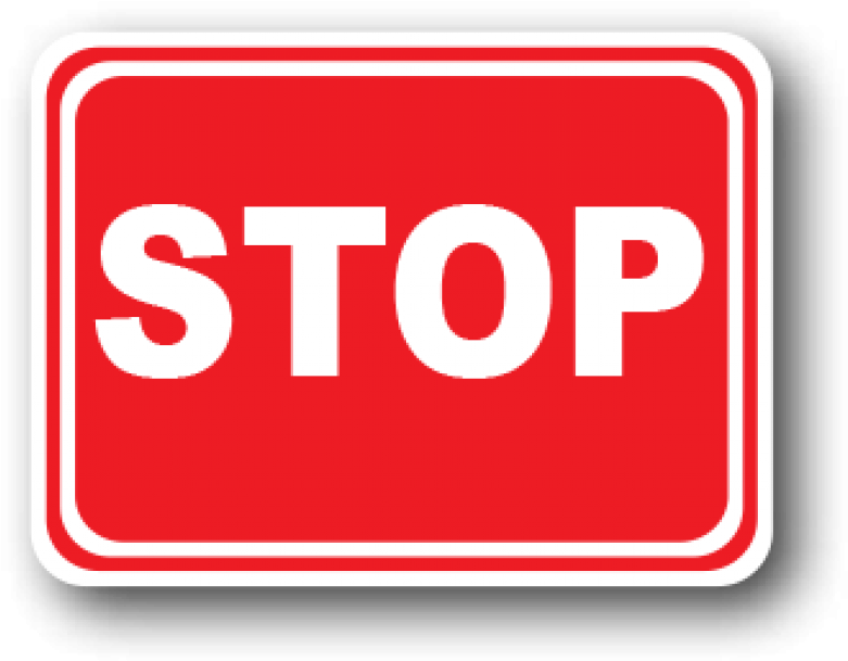 781x609 Hd Durastripe Red Stop Rectangular Floor Safety Sign